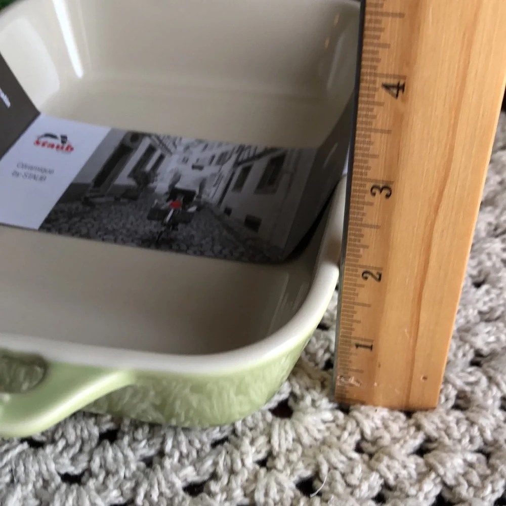 Staub Light Green Ceramic Rectangular Baking Dish